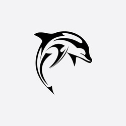 dolphin icon to logo animal