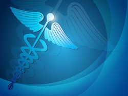 Abstract medical background with  caduceus medical symbol. EPS 10.