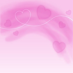 Happy Valentine's Day Concept With Glossy Hearts Decorated On Blurred Abstract Pink Background.