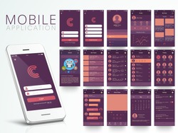 Different UI, UX, GUI screens and flat web icons for mobile apps, responsive website including Login, Create Account, Profile, Post, Inbox, Contact, Friends, Chat, Music, Setting and Calendar Screens.