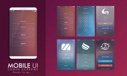 Material Design UI, UX and GUI layout with different Login Screens including Account Sign In, Sign Up, and Lock Screen for Mobile Apps and Responsive Website.