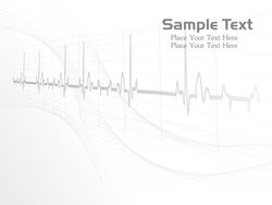 abstract grey heart beat, wavy background for doctor day