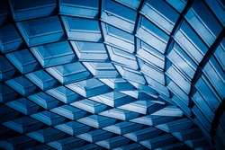 abstract architecture, blue toned image
