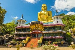 The Golden Temple in Dambulla Sri Lanka - a UNESCO heritage site.
