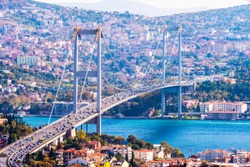 Istanbul Bosphorus Bridge. 15th July Martyrs Bridge. Istanbul / Turkey.