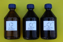 Aromatic hydrocarbons: benzene, p-xylene, toluene.