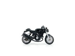 Motorcycle toy gray colour on white background