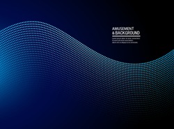 Blue ripple particle background