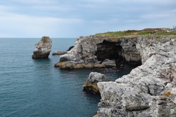 Rock formations on the Black Sea coast near Tyulenovo village, Bulgaria