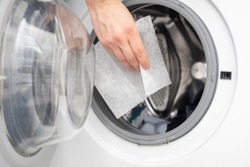 soft your laundry by droping dryer sheets into your dryer or washing mashine by hand, so it will smell fresh