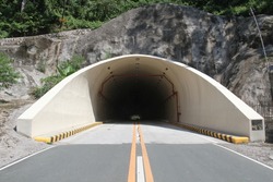 Kaybiang Tunnel. It is the Philippines' longest subterranean road tunnel, the 300-meter underpass under Mt. Pico de Loro.