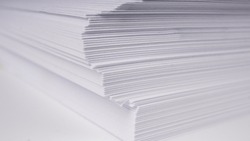 Stacks of white plain paper. white background