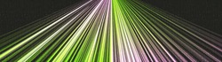 Panorama Speed Green Light Technology Background,Hi-tech Digital and sound wave Concept design,Free Space For text in put,Vector illustration.