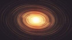 Light Golden Spiral Black hole on Galaxy background with Milky Way spiral,Universe and starry concept design,vector