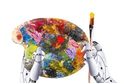 hand robot, ai generate art, mid jouney concept