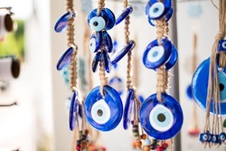 The Evil eye, souvenir from holiday. The most common to buy in the Mediterranean destinations such eg Greece, Turkey, Italy etc.