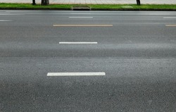 urban asphalt road lane with line 