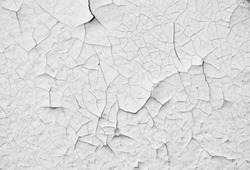 old white paint wall with crack texture