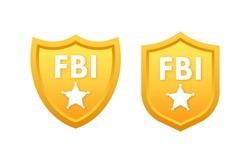 Fbi badge. FBI agent id. Policeman badge. Vector stock illustration.
