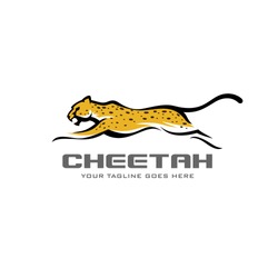 Cheetah Fast Run Logo Vector

