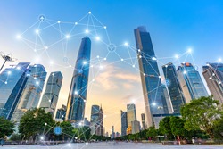 Guangzhou City Scenery and 5G Concept	
