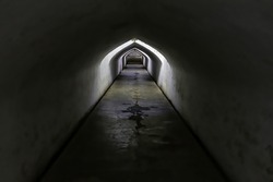 Dark underground passageway to connect with Palace of Yogyakarta (Kraton Palace), Yogyakarta city, Island of Java, Indonesia
