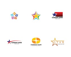 Set of Star Logo Vector Template Design Illustration