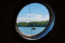 Minesweeper porthole with Baltic sea view.