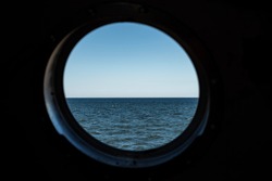 Minesweeper porthole with baltic sea view. 