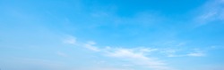 Sky blue or azure sky and clouds panorama white background. Everything lies above surface atmosphere outer space is sky. Cloud is aerosol comprising visible mass liquid, for creative design graphic
