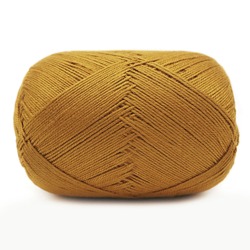 Isolated ball of super soft brown yarn on white background