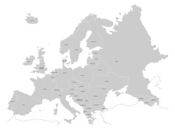 Europe Map VECTOR EPS 10