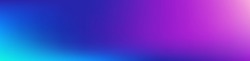 Purple, Pink, Turquoise, Blue Gradient Shiny Vector Background. Fluorescent Gradient Overlay Vibrant Unfocused Cover.  Wide Horizontal Long Gradient Banner. Dreamy Neon Bright Trendy Wallpaper.