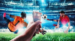Online bet and analytics and statistics for soccer match