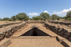 Ancient sacred well of Santa Cristina near Paulilatino, Oristano, Sardinia, Italy.
