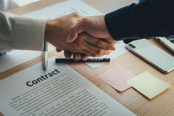 closeup.handshake business partners agree to contract Real Estate Venture International trade,contract investment in meetings vision to invest for profit