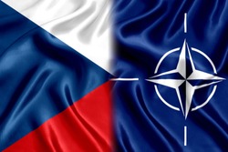 Flag of the Czech Republic Nato silk
