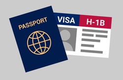 USA viza H-1B. Visa in the United States temporary work for foreign skilled workers in specialty occupation