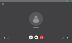Video chat user interface, video calls window overlay