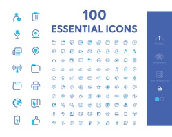 100 Essential Icon Set Eps