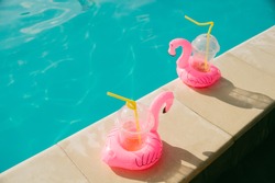 Flamingo summer pool party items