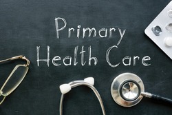 Primary health care is shown on the photo using the text