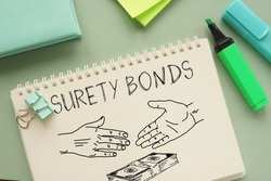 Surety bonds are shown using a text