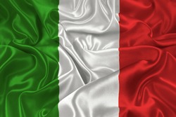 silk flag of Italy