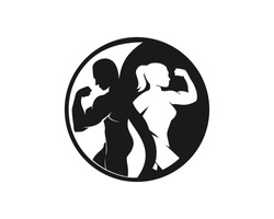 couple fitness logo
