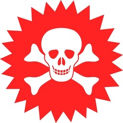 Death mark vector illustration on a white background. An isolated flat icon illustration of death mark.