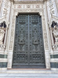 Florence Cathedral. The cathedral complex, in Piazza del Duomo, includes the Baptistery and Giotto's Campanile.