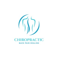 Chiropractic logo design. Spine logo template. Spinal icon. Backbone icon. Physio therapy