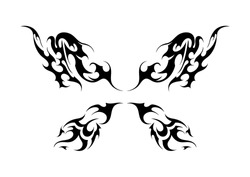 abstract celtic butterfly wings tattoo sticker symbol