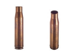 Bullet cartridge on white background. File With Clipping Path.